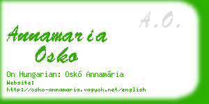 annamaria osko business card